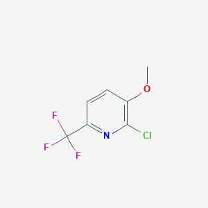 Chemical structure of 2-Chloro-3-methoxy-6-(trifluoromethyl)pyridine