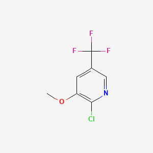Chemical structure of 2-Chloro-3-methoxy-5-(trifluoromethyl)pyridine