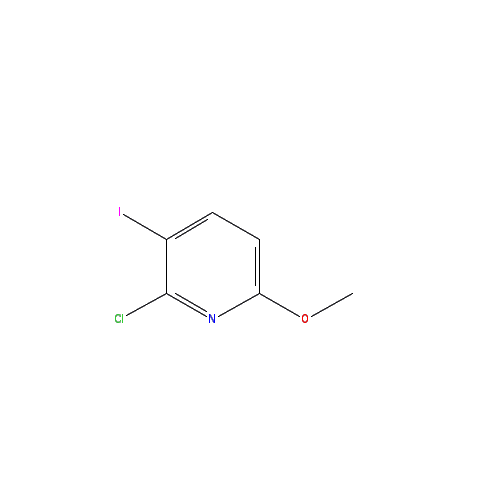 Chemical structure of 2-chloro-3-iodo-6-Methoxypyridine