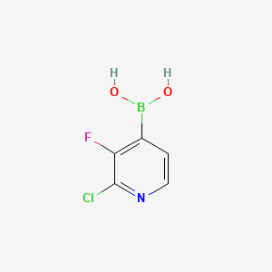 Chemical structure of 2-Chloro-3-fluoropyridine-4-boronic Acid