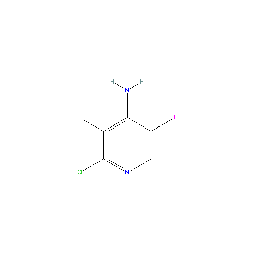 Chemical structure of 2-chloro-3-fluoro-5-iodopyridin-4-amine