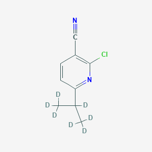 Chemical structure of 2-Chloro-3-cyano-6-(iso-propyl-d7)-pyridine