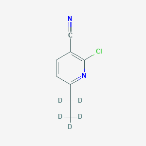 Chemical structure of 2-Chloro-3-cyano-6-(ethyl-d5)pyridine
