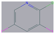 Chemical structure of 2-Chloro-3,5-diiodopyridine