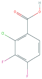 Chemical structure of 2-Chloro-3,4-difluorobenzoic acid