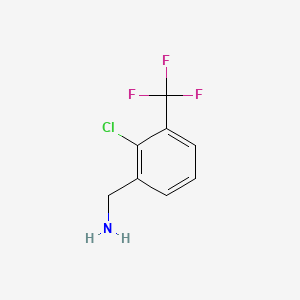 Chemical structure of 2-Chloro-3-(Trifluoromethyl)Benzylamine