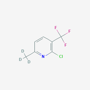 Chemical structure of 2-Chloro-3-(trifluoromethyl)-6-(methyl-d3)-pyridine