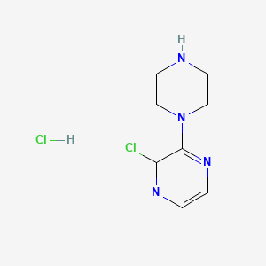 Chemical structure of 2-Chloro-3-(piperazin-1-yl)pyrazine hydrochloride