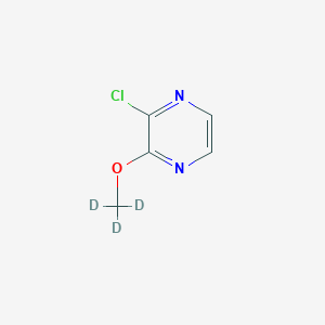 Chemical structure of 2-Chloro-3-(methoxy-D3)pyrazine