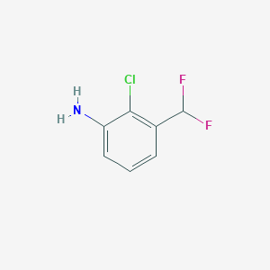 Chemical structure of 2-Chloro-3-(difluoromethyl)aniline