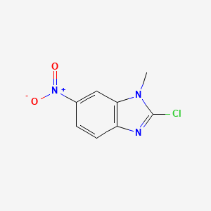 Chemical structure of 2-Chloro-1-methyl-6-nitro-1H-benzo[d]imidazole