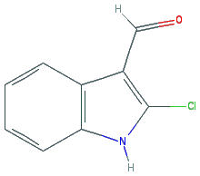 Chemical structure of 2-Chloro-1H-indole-3-carbaldehyde