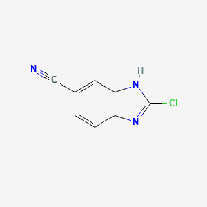 Chemical structure of 2-Chloro-1H-benzimidazole-6-carbonitrile