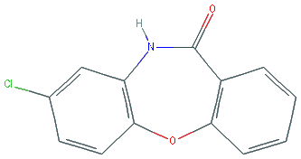 Chemical structure of 2-Chlorodibenz(b,f)-1,4-oxazepin-11(10H)-one