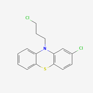 Chemical structure of 2-Chloro-10-(3-chloropropyl)-10H-phenothiazine