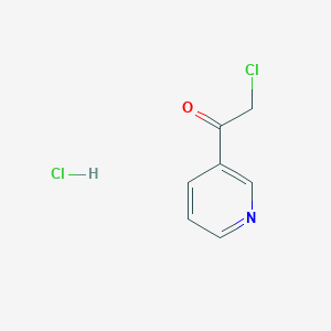 Chemical structure of 2-chloro-1-(pyridin-3-yl)ethanone hydrochloride