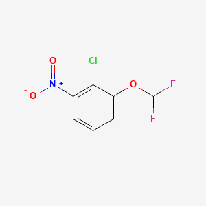 Chemical structure of 2-Chloro-1-(difluoromethoxy)-3-nitrobenzene