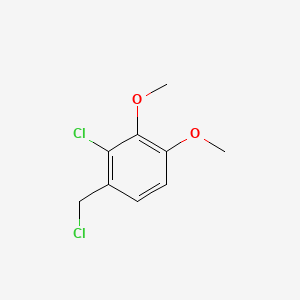 Chemical structure of 2-chloro-1-(chloromethyl)-3,4-dimethoxybenzene