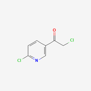 Chemical structure of 2-Chloro-1-(6-chloropyridin-3-yl)ethanone
