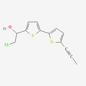 Chemical structure of 2-Chloro-1-(5'-(prop-1-ynyl)-2,2'-bithiophen-5-yl)ethanol