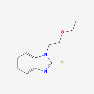 Chemical structure of 2-chloro-1-(2-ethoxyethyl)-1H-benzimidazole