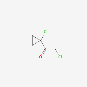 Chemical structure of 2-Chloro-1-(1-chlorocyclopropyl)ethanone