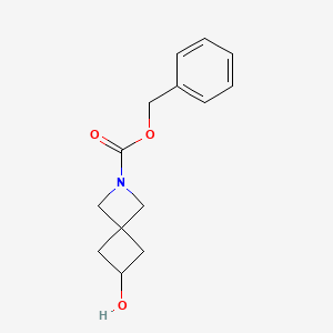 Chemical structure of 2-Cbz-6-hydroxy-2-azaspiro[3.3]heptane