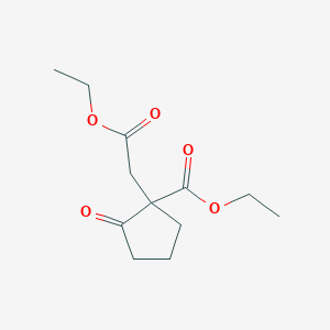 Chemical structure of 2-Carbethoxy-2-(carbethoxymethyl)-1-cyclopentanone