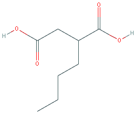 Chemical structure of 2-Butylsuccinic acid
