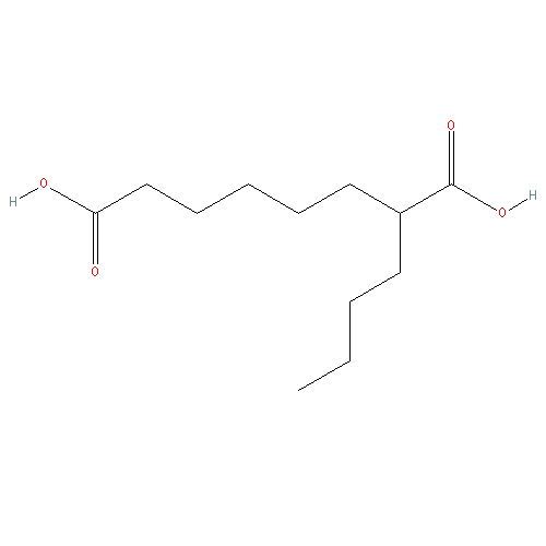 Chemical structure of 2-Butyloctanedioic acid