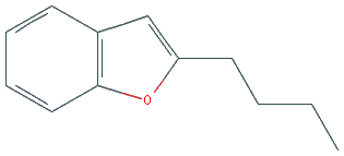 Chemical structure of 2-Butylbenzofuran