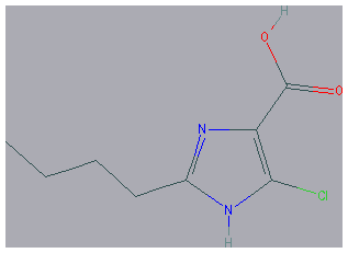 Chemical structure of 2-Butyl-5-chloro-1H-imidazole-4-carboxylic acid