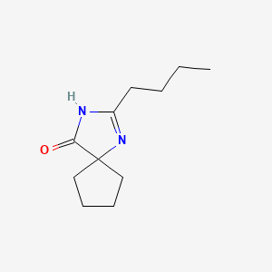 Chemical structure of 2-Butyl-1,3-diazaspiro[4.4]non-1-en-4-one