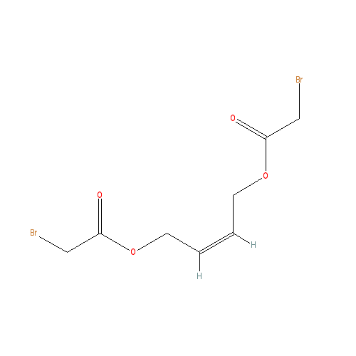 Chemical structure of 1,4-Bis(bromoacetoxy)-2-butene