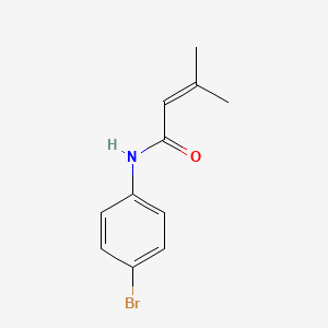 Chemical structure of 2-Butenamide, N-(4-bromophenyl)-3-methyl-