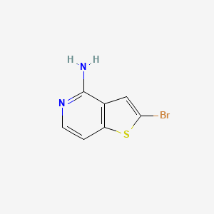Chemical structure of 2-Bromothieno[3,2-c]pyridin-4-amine