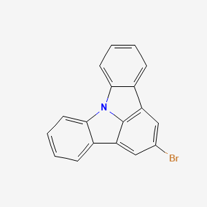 Chemical structure of 2-Bromoindolo[3,2,1-jk]carbazole