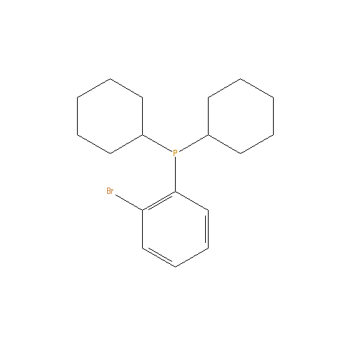 Chemical structure of 2-Bromo-dicyclohexylphenylphosphine