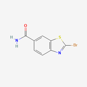 Chemical structure of 2-Bromobenzo[d]thiazole-6-carboxamide