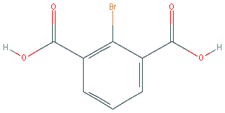 Chemical structure of 2-bromobenzene-1,3-dicarboxylic acid