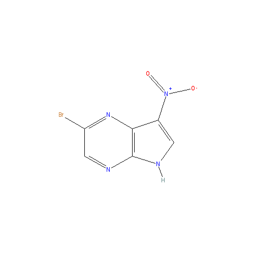 Chemical structure of 2-Bromo-7-nitro-5H-pyrrolo[2,3-b]pyrazine