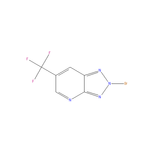 Chemical structure of 2-BRomo-6-trifluoromethyl-[1,2,4]triazolo[1,5-a]pyridine