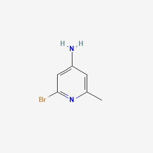 Chemical structure of 2-bromo-6-methylpyridin-4-amine