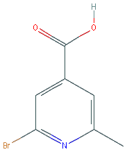 Chemical structure of 2-Bromo-6-methylisonicotinic acid
