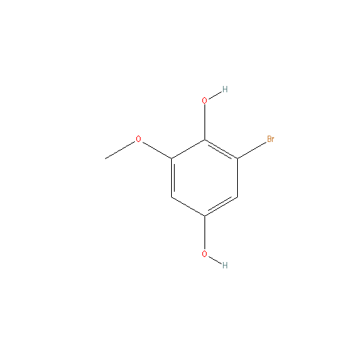 Chemical structure of 2-bromo-6-methoxybenzene-1,4-diol