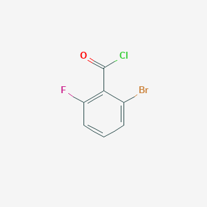 Chemical structure of 2-Bromo-6-fluorobenzoyl chloride