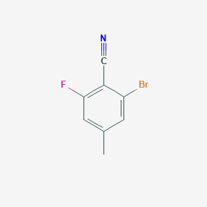 Chemical structure of 2-Bromo-6-fluoro-4-methylbenzonitrile