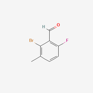 Chemical structure of 2-Bromo-6-fluoro-3-methylbenzaldehyde