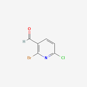 Chemical structure of 2-Bromo-6-chloronicotinaldehyde