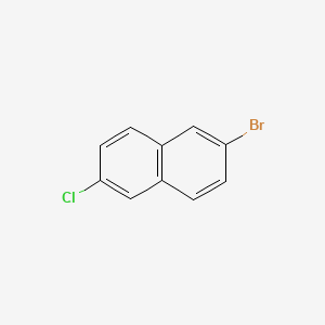 Chemical structure of 2-Bromo-6-chloronaphthalene
